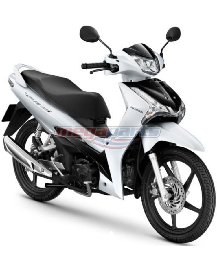 ชุดสีทั้งคัน WAVE 125i 2024 NH-B61P ล้อแม็ก ดิสก์เบรกหน้า สตาร์ตมือ รถสีขาว-ดำ W-B