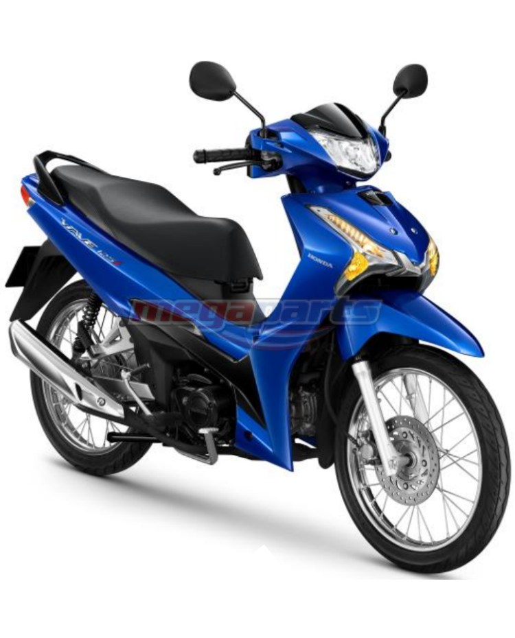 ชุดสีทั้งคัน WAVE 125i 2024 PB-433M ล้อซี่ลวด ดิสก์เบรกหน้า สตาร์ตมือ รถสีน้ำเงิน-ดำ BUB