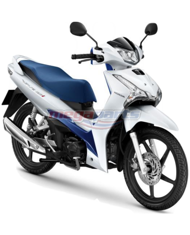 ชุดสีทั้งคัน WAVE 125i 2023 NH-B61P ล้อแม็ก รถสีขาว-น้ำเงิน WBU