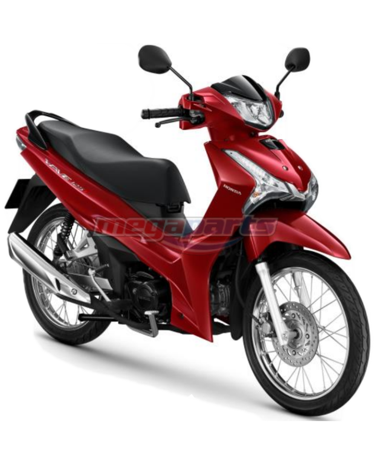 ชุดสีทั้งคัน WAVE 125i 2023 R-340C ล้อซี่ลวด รถสีแดง-ดำ R-B