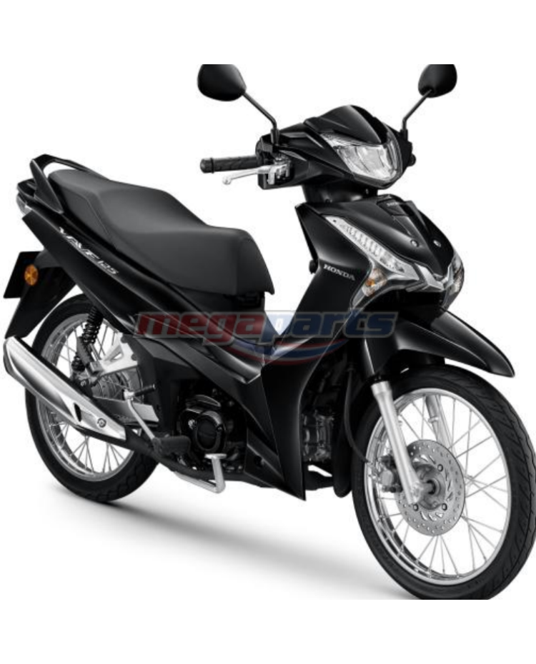 ชุดสีทั้งคัน WAVE 125 2025 NH-A35M ล้อซี่ลวด ดิสก์เบรกหน้า สตาร์ตมือ รถสีดำ BLK