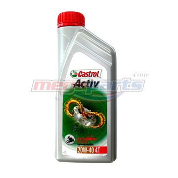 น้ำมันเครื่อง 4T ACTIV 20W-40 1L MA2 (CASTROL)