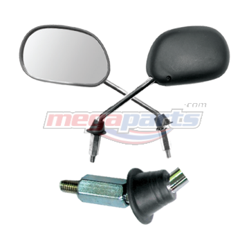 กระจกส่องหลัง L/R BEST 125 (HM) ขาชุบ