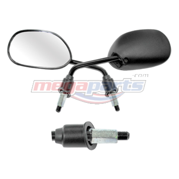 กระจกส่องหลัง L/R CLICK 110 (HM) ขาดำ