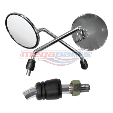 กระจกส่องหลัง L/R FINO 115 (HM) ชุบโครเมี่ยม