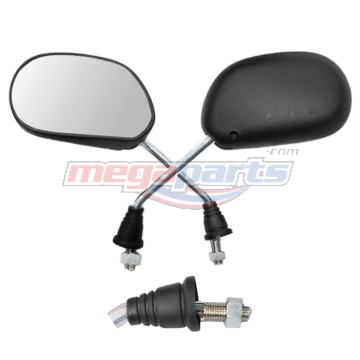 กระจกส่องหลัง L/R MIO 115 (HM) ขาชุบ