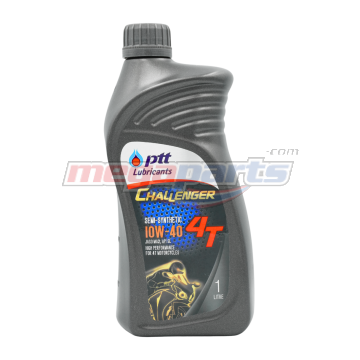 น้ำมันเครื่อง 4T CHALLENGER 10W-40 1L MA2 (PTT) (SEMI-SYN) ขวดดำฝาดำ)