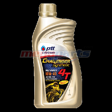 น้ำมันเครื่อง 4T CHALLENGER 10W-40 1L MA2 (PTT) (SYN 100%) ขวดทองฝาทอง