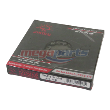 โซ่สเตอร์ชุด 420 WAVE 125 (หัวเถิก) 14-34-104 (JT)