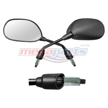 กระจกส่องหลัง L/R WAVE 125 (หัวเถิก) (HM) ขาดำ