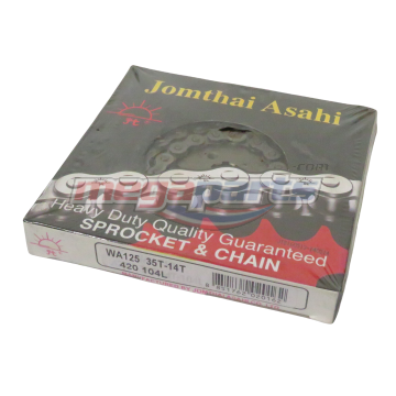 โซ่สเตอร์ชุด 420 WAVE 125 (หัวเถิก) 14-35-104 (JT)