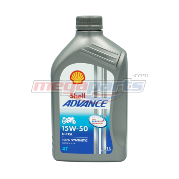 น้ำมันเครื่อง 4T ADVANCE ULTRA 15W-50 1L MA2 (SHELL) (SYN 100%)