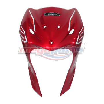 บังลมเดี่ยวพร้อมสติ๊กเกอร์ WAVE 110i 2025 (M,LED) (HONDA) สีแดงแก้ว R340C