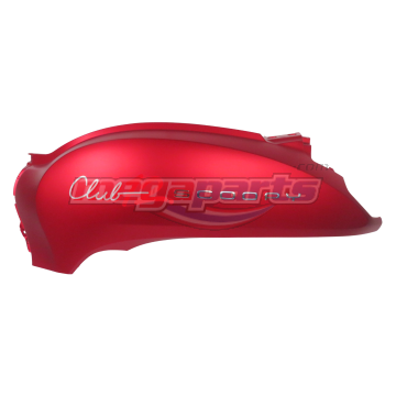 ฝาข้างซ้ายพร้อมสติ๊กเกอร์ SCOOPY 110i 2024 (CLUB 12) (HONDA) สีแดงด้าน R397C