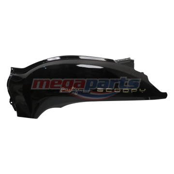 ฝาข้างซ้ายพร้อมสติ๊กเกอร์ SCOOPY 110i 2024 (CLUB 12) (HONDA) สีดำเงา NHA35M