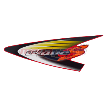 สติ๊กเกอร์ติดบังลมซ้ายรถสีแดง