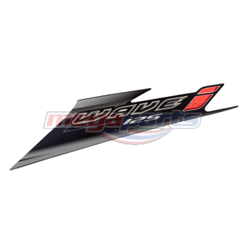 สติ๊กเกอร์ฝาครอบท้ายซ้าย WAVE 125i 2007 (ไฟเลี้ยวบังลม) (HONDA) สีดำ NHA35M (รถสีดำ)