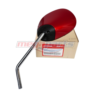 กระจกส่องหลังข้างซ้าย GIORNO+ 125 2023 (ABS) (HONDA) สีแดงแก้ว R340C